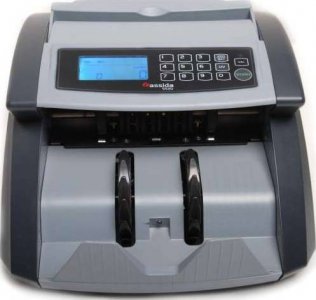 Cassida 5520 UV / MG - عداد نقود أمريكي مع كشف التزييف بالأشعة فوق البنفسجية / MG / IR ، آلة عد الفواتير مع عدد القيم ، أوضاع الإضافة والدُفعات ، شاشة LCD كبيرة وسرعة عد سريعة 1،300 ورقة / دقيقة | 552